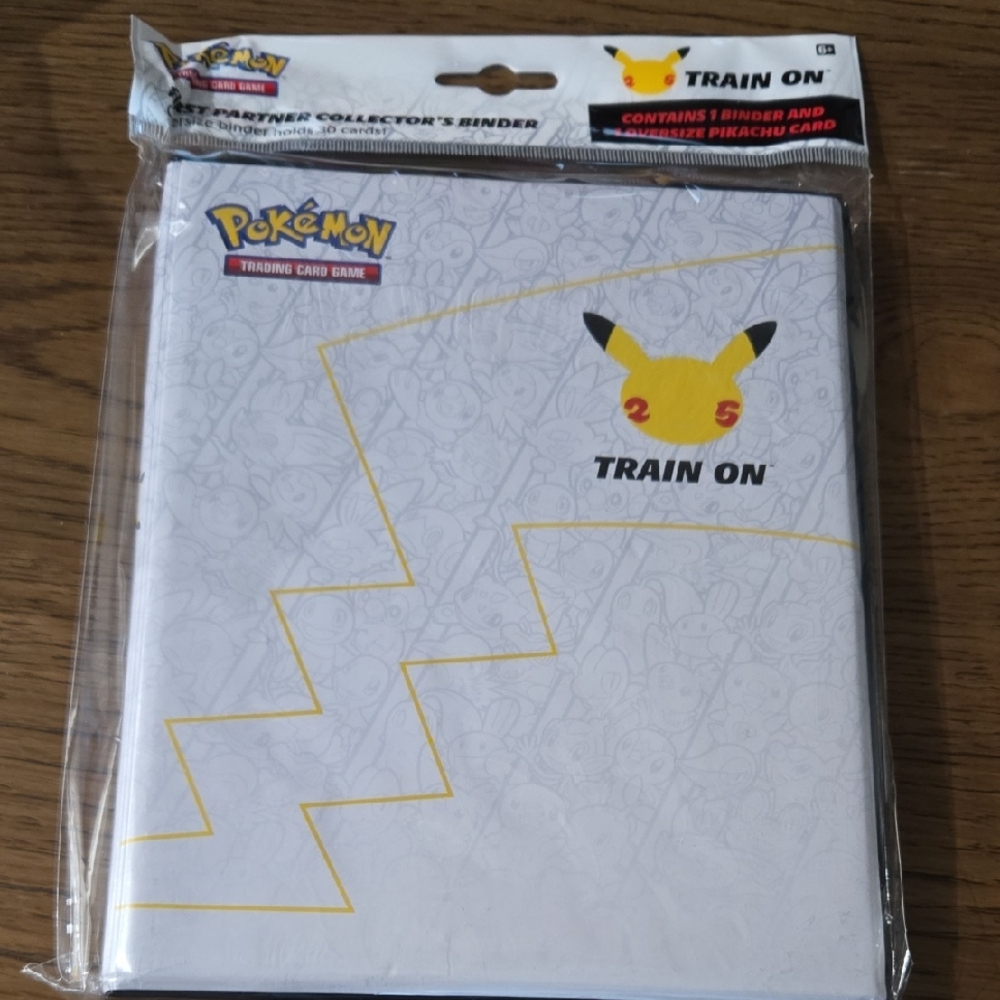 Pokemon Pikachu 25th Anniversary Binder - Yellow and White